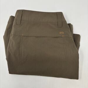 Stio Mens 35x8 Dark Brown Nylon Blend Shorts